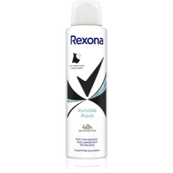 Rexona Invisible Aqua spray anti-perspirant impotriva petelor albe si galbene - imagine 2